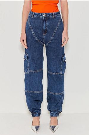 CARGO JEANS PANTS WITH CUFF