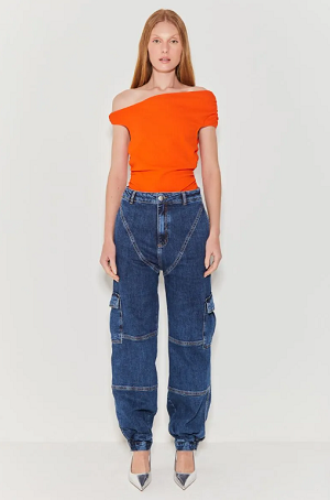 CARGO JEANS PANTS WITH CUFF