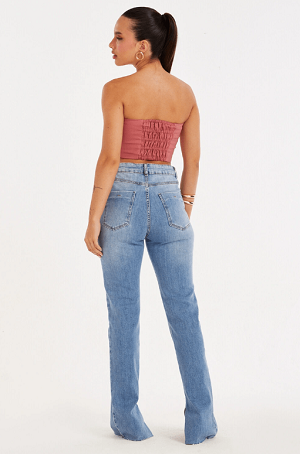 CROPPED STRIPES WITH FRONT ZIPPER