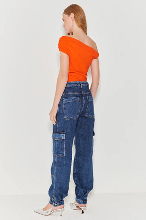 CARGO JEANS PANTS WITH CUFF