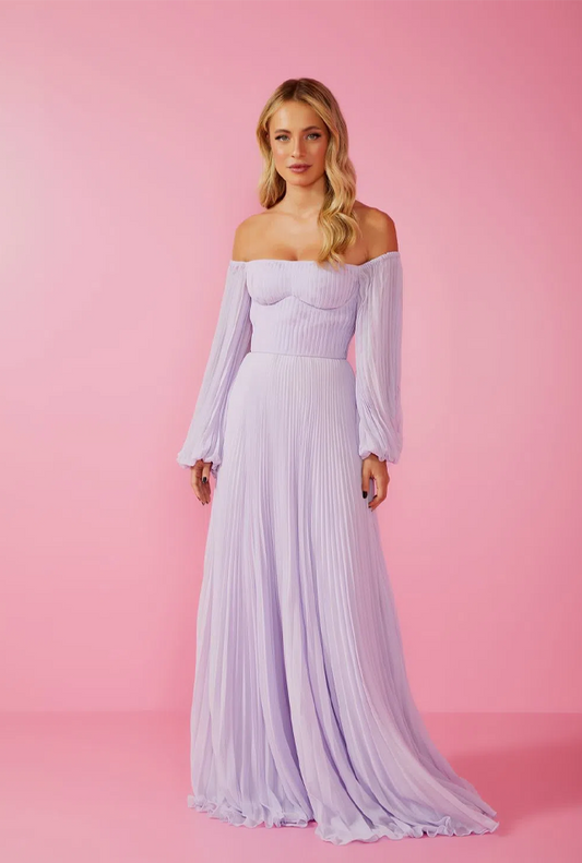 TAYLOR LONG DRESS - LAVENDER