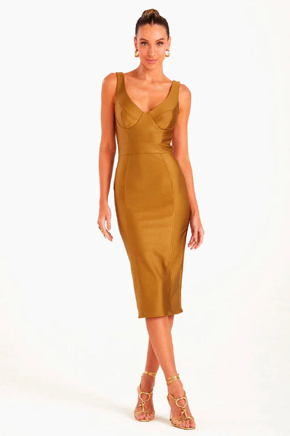 Outstanding Brazilian Evangelie Midi Sculpt Dress by Zen