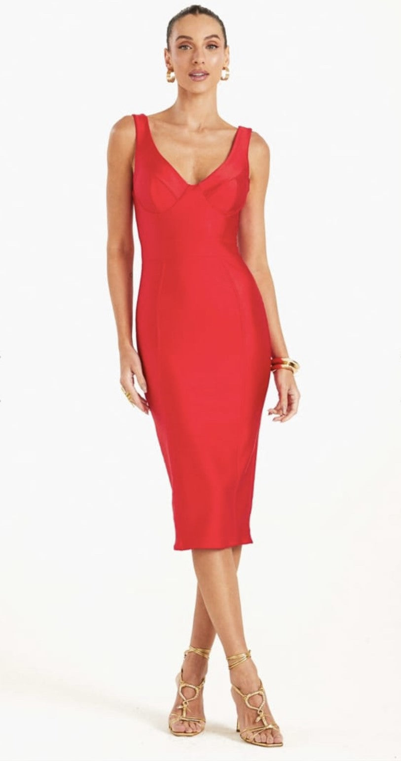 Outstanding Brazilian Evangelie Midi Sculpt Dress by Zen